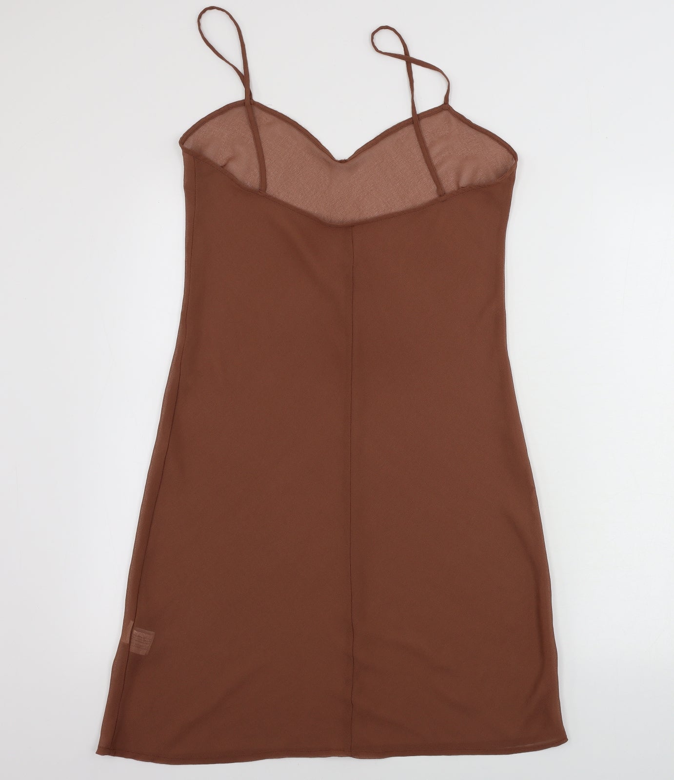 Womens UK Size M Preworn Brown Basic Blouse