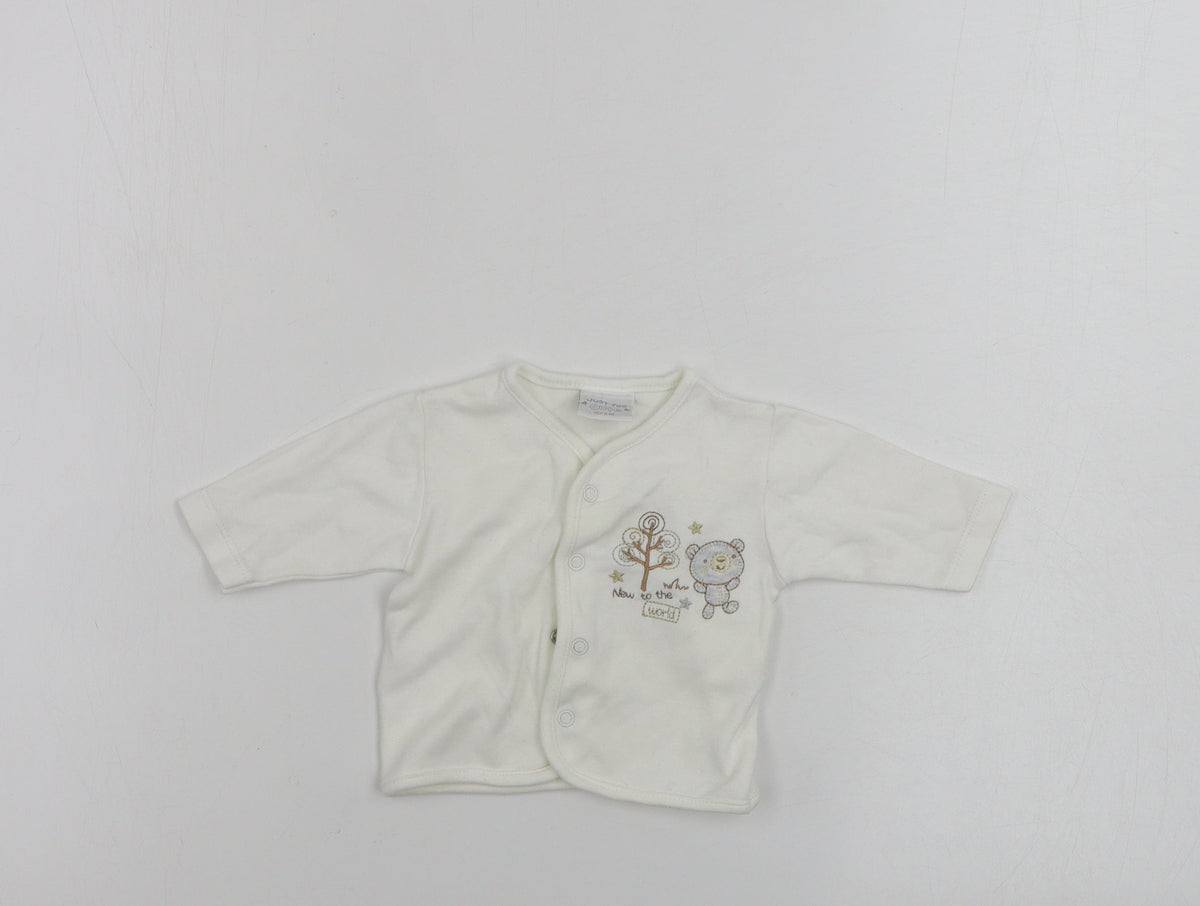 Front view of JUST TOO CUTE Baby White Jacket