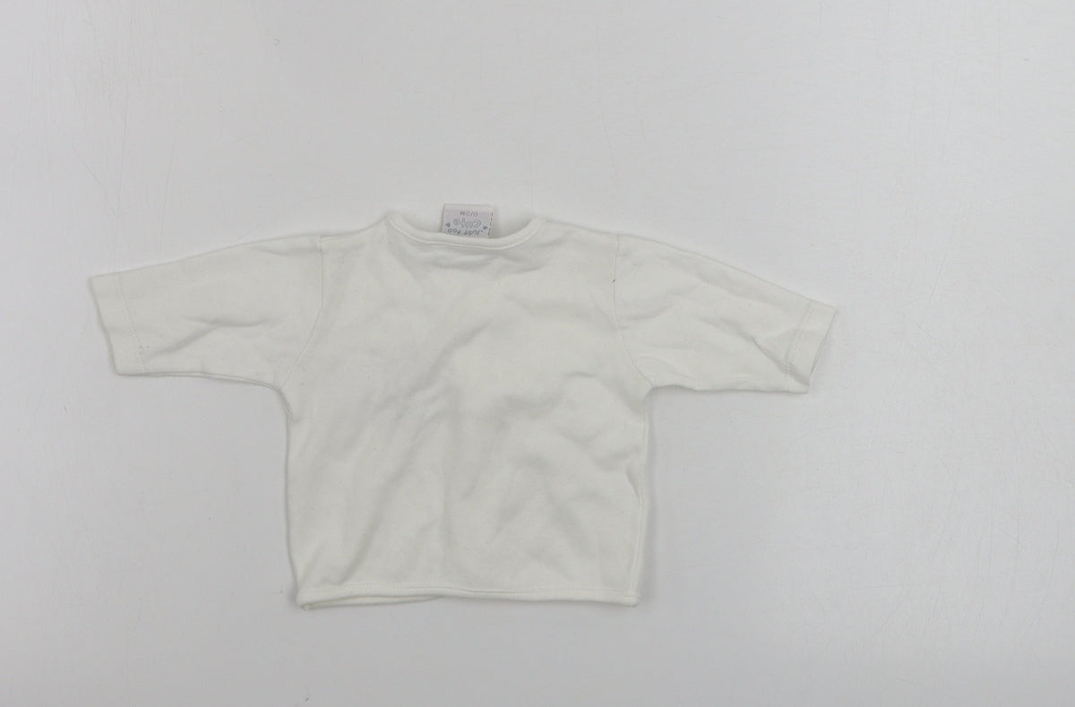 Back view of JUST TOO CUTE Baby White Jacket