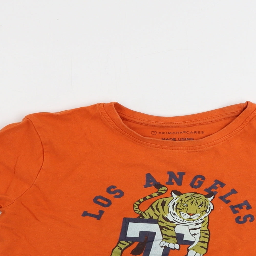Primark  Boys Red   Basic T-Shirt Size 6-7 Years