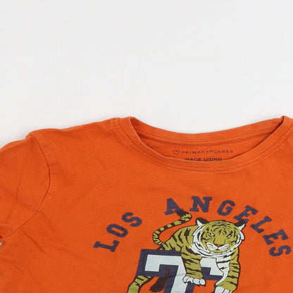 Primark  Boys Red   Basic T-Shirt Size 6-7 Years