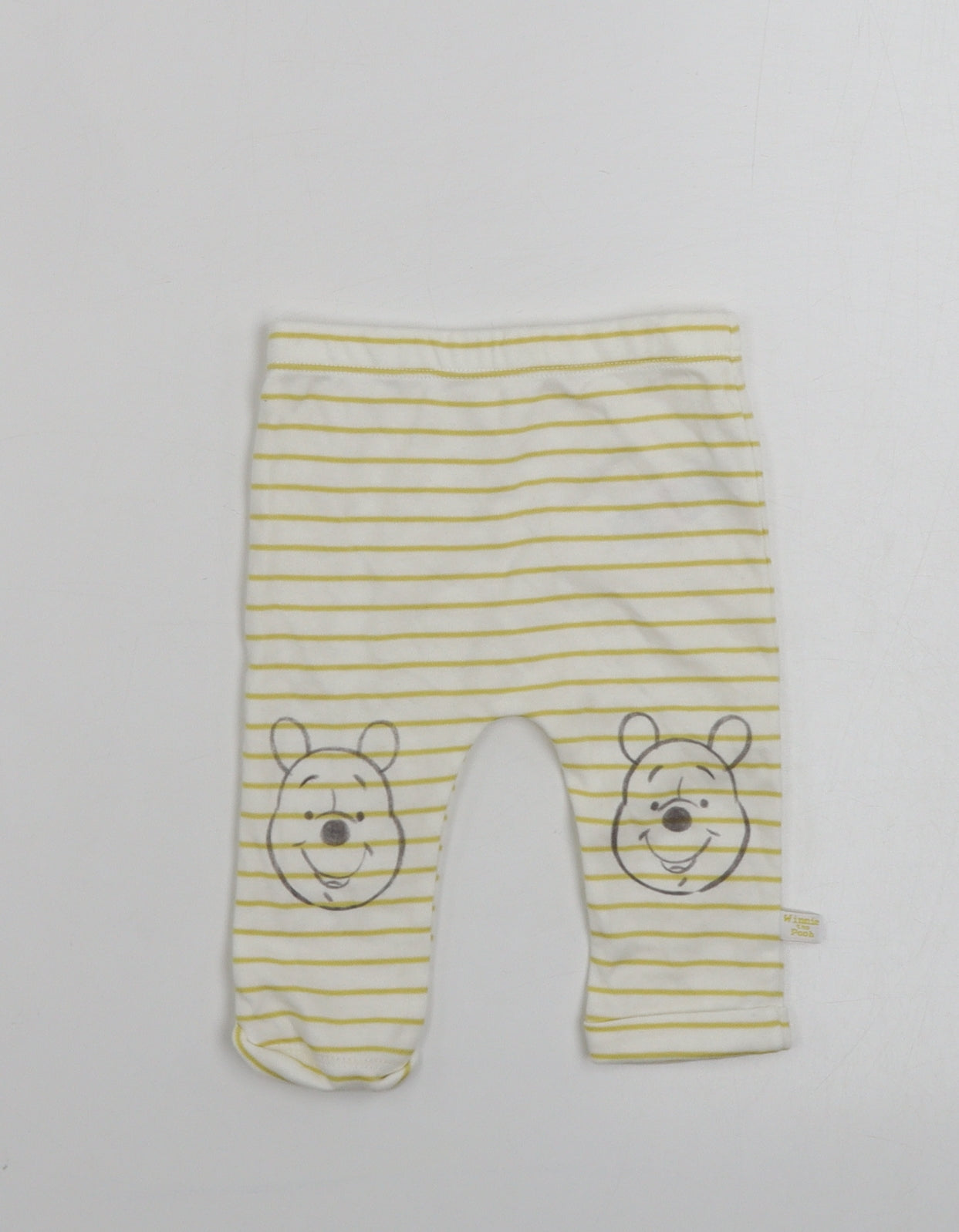 Disney Girls White Spotted  Jogger Leggings Size 3-6 Months
