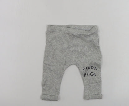 F&F  Boys Grey   Jogger Trousers Size 3-6 Months