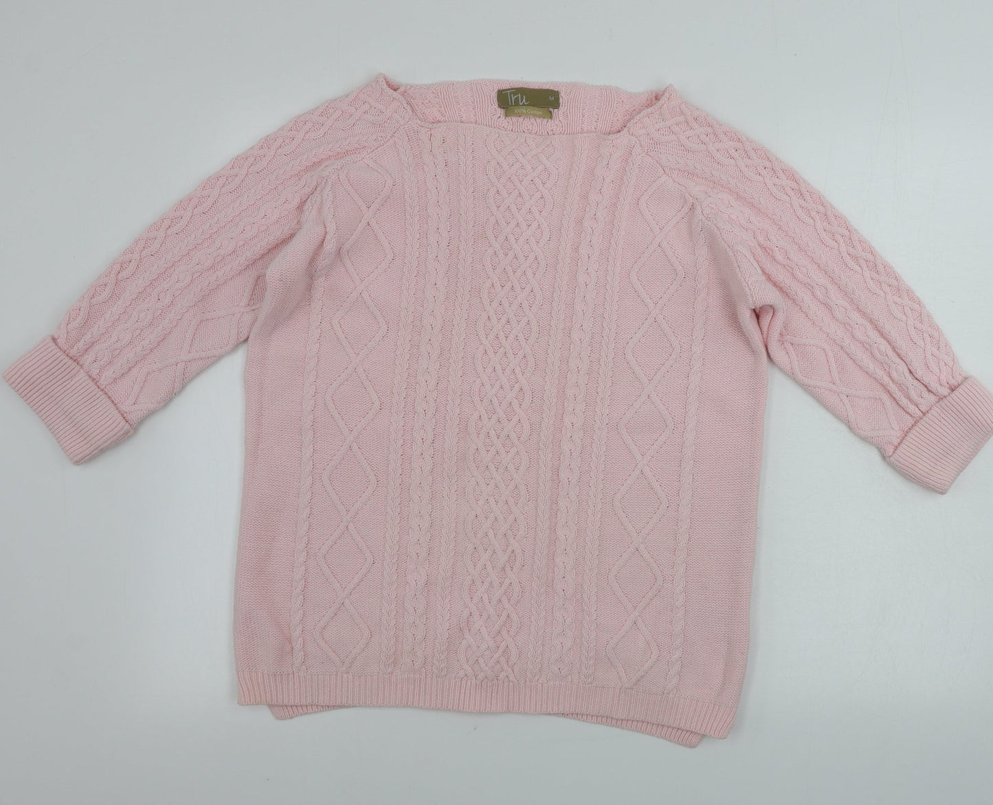 Womens UK Size M TRU Pink Pullover Jumper