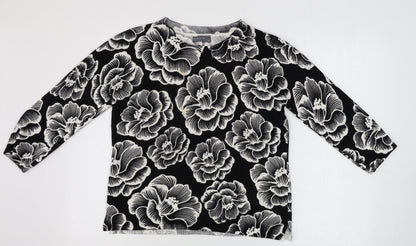 Womens UK Size 10 Papaya Black Pullover Jumper