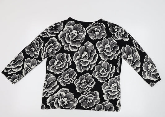 Womens UK Size 10 Papaya Black Pullover Jumper
