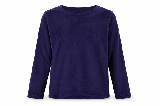 Front view of Bonmarché women’s blue top pyjama top, size UK 12