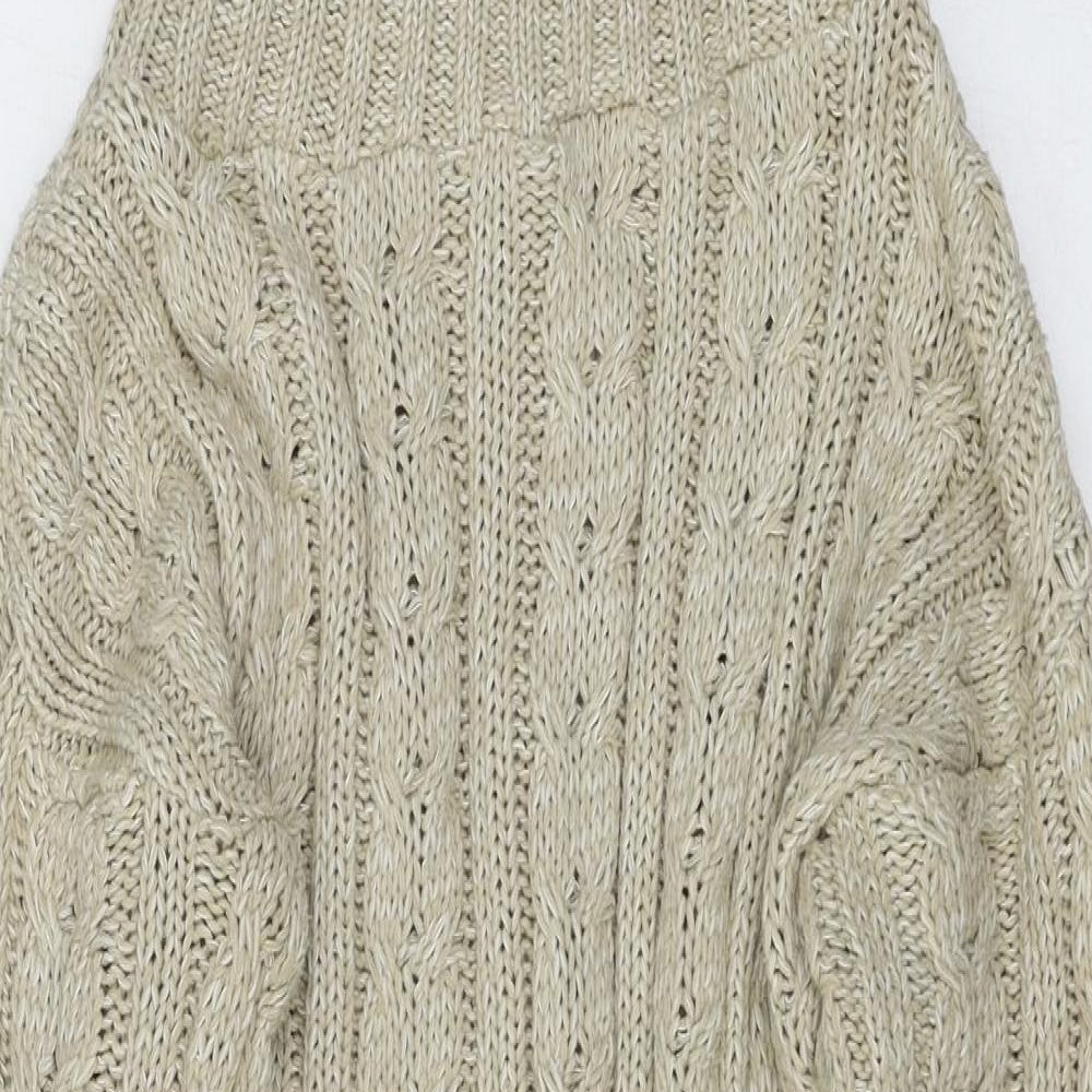 Womens UK Size M Misspap Beige Pullover Jumper