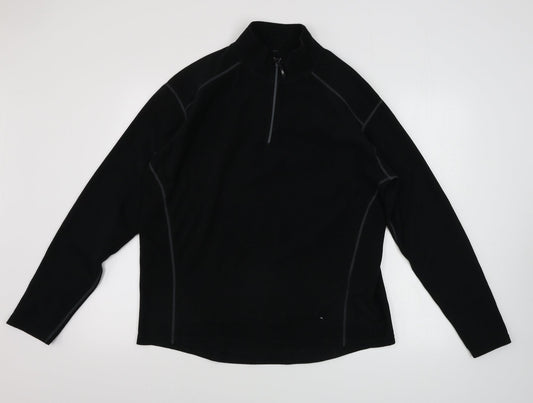 Preworn  Mens Black   Henley Jumper Size S