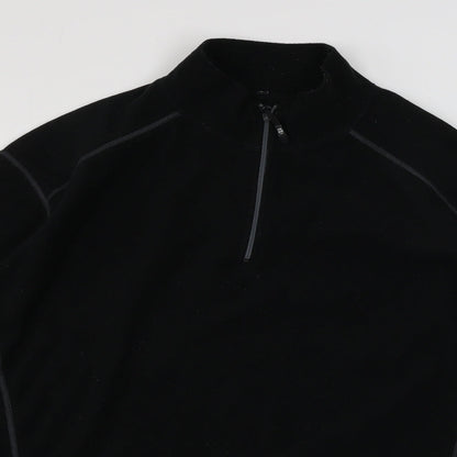 Preworn  Mens Black   Henley Jumper Size S