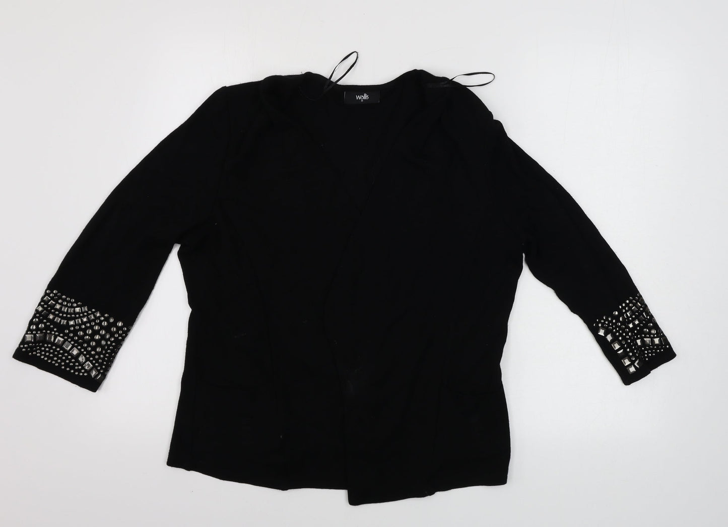 Womens UK Size M Wallis Black Cardigan Jumper