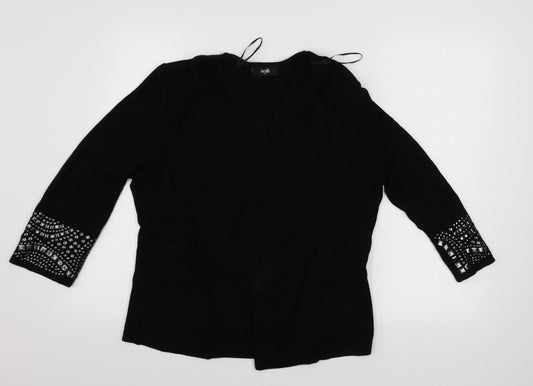 Womens UK Size M Wallis Black Cardigan Jumper