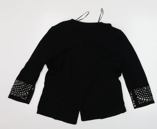 Womens UK Size M Wallis Black Cardigan Jumper