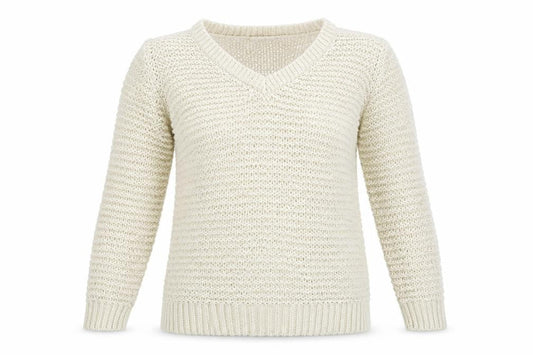 Front view of Papaya women’s ivory jumper, size L