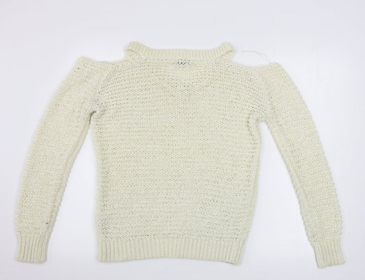 Papaya  Womens Ivory   Pullover Jumper Size L