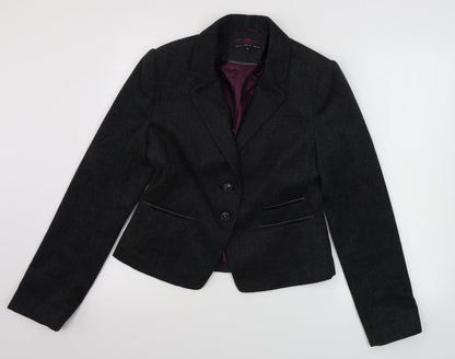 New Look  Womens Grey Check  Jacket Blazer Size 12