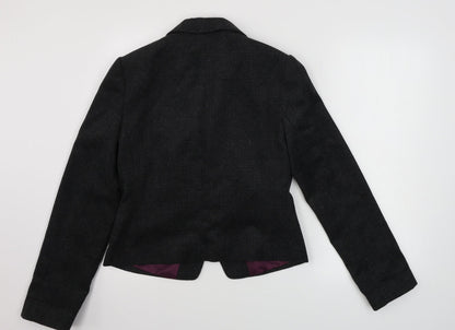 New Look  Womens Grey Check  Jacket Blazer Size 12