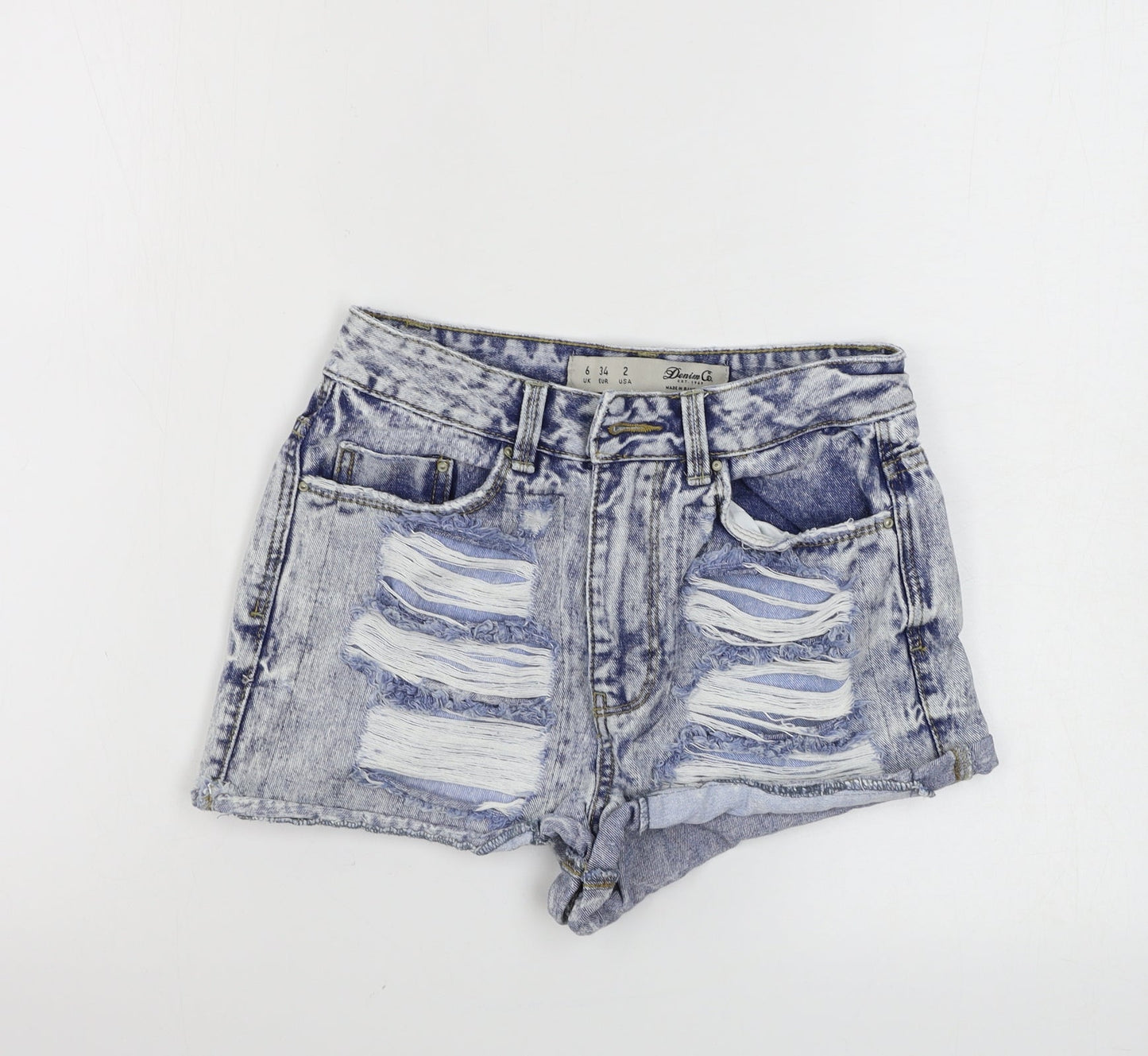 denim co Womens Blue   Cut-Off Shorts Size 6