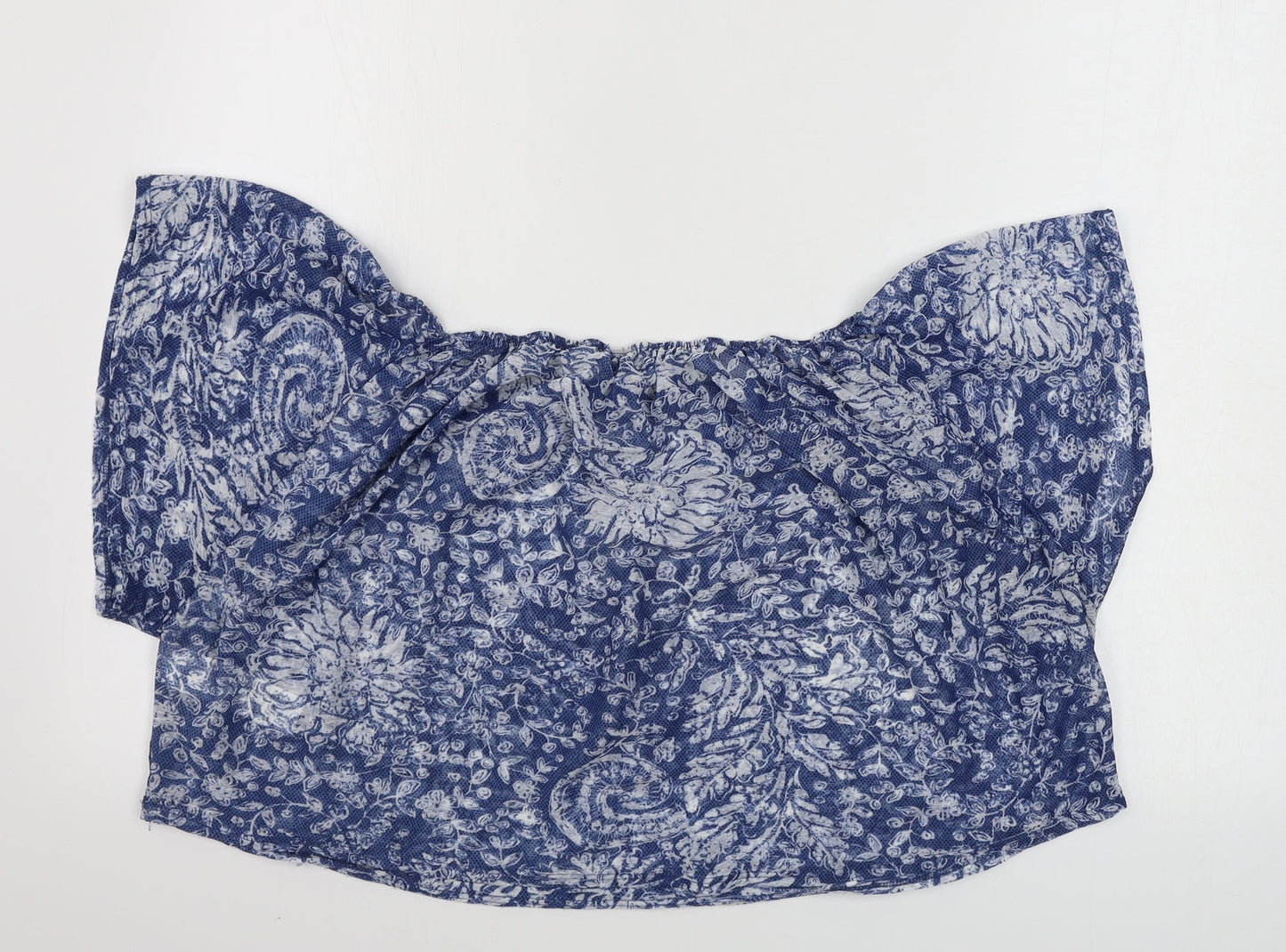 Womens UK Size 10 New Look Blue Basic Blouse