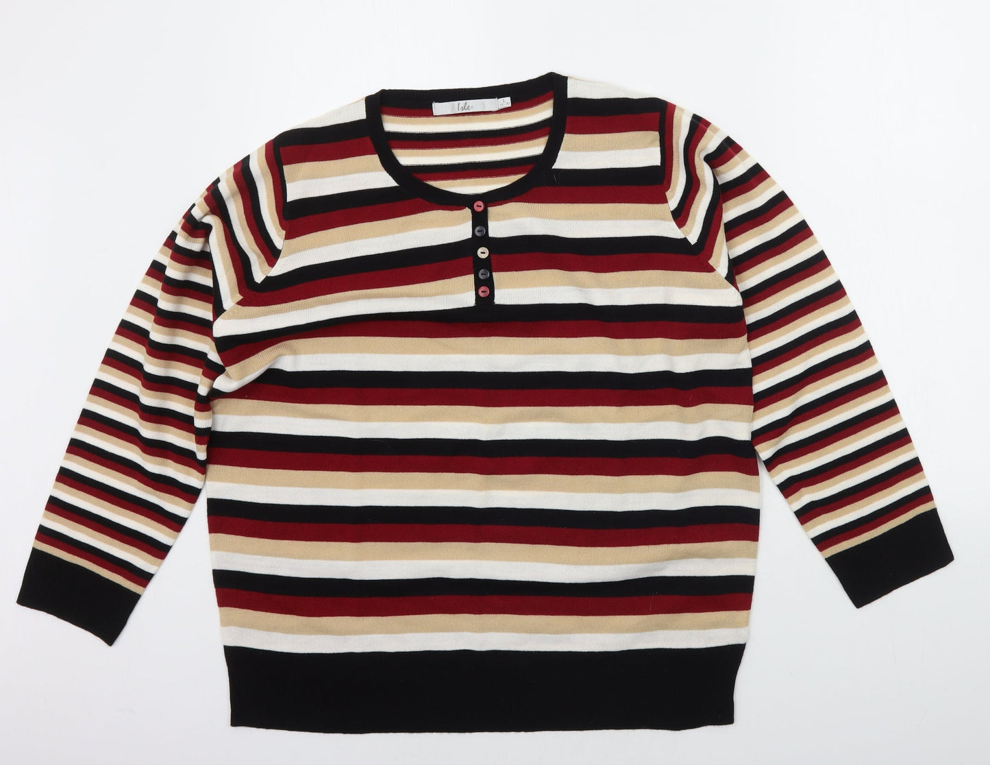 Womens UK Size L EWM Multicoloured Pullover Jumper