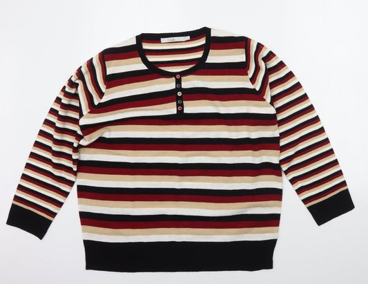 Womens UK Size L EWM Multicoloured Pullover Jumper