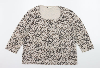 Womens UK Size 18 Viz A Viz Beige Pullover Jumper
