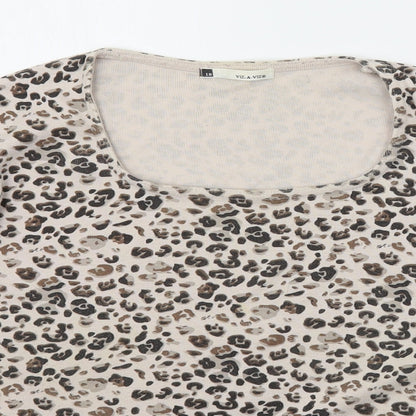 Womens UK Size 18 Viz A Viz Beige Pullover Jumper