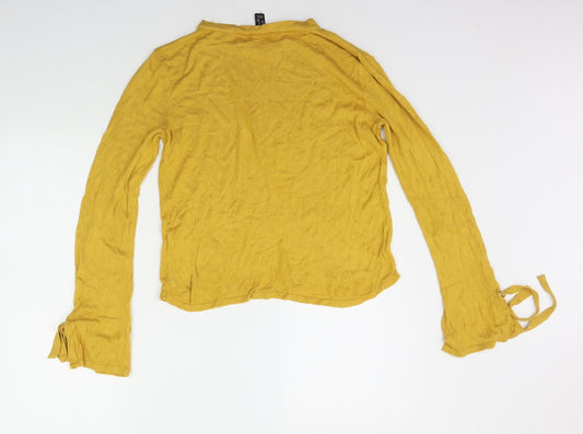 Womens UK Size 12 New Look Yellow Pullover Jumper