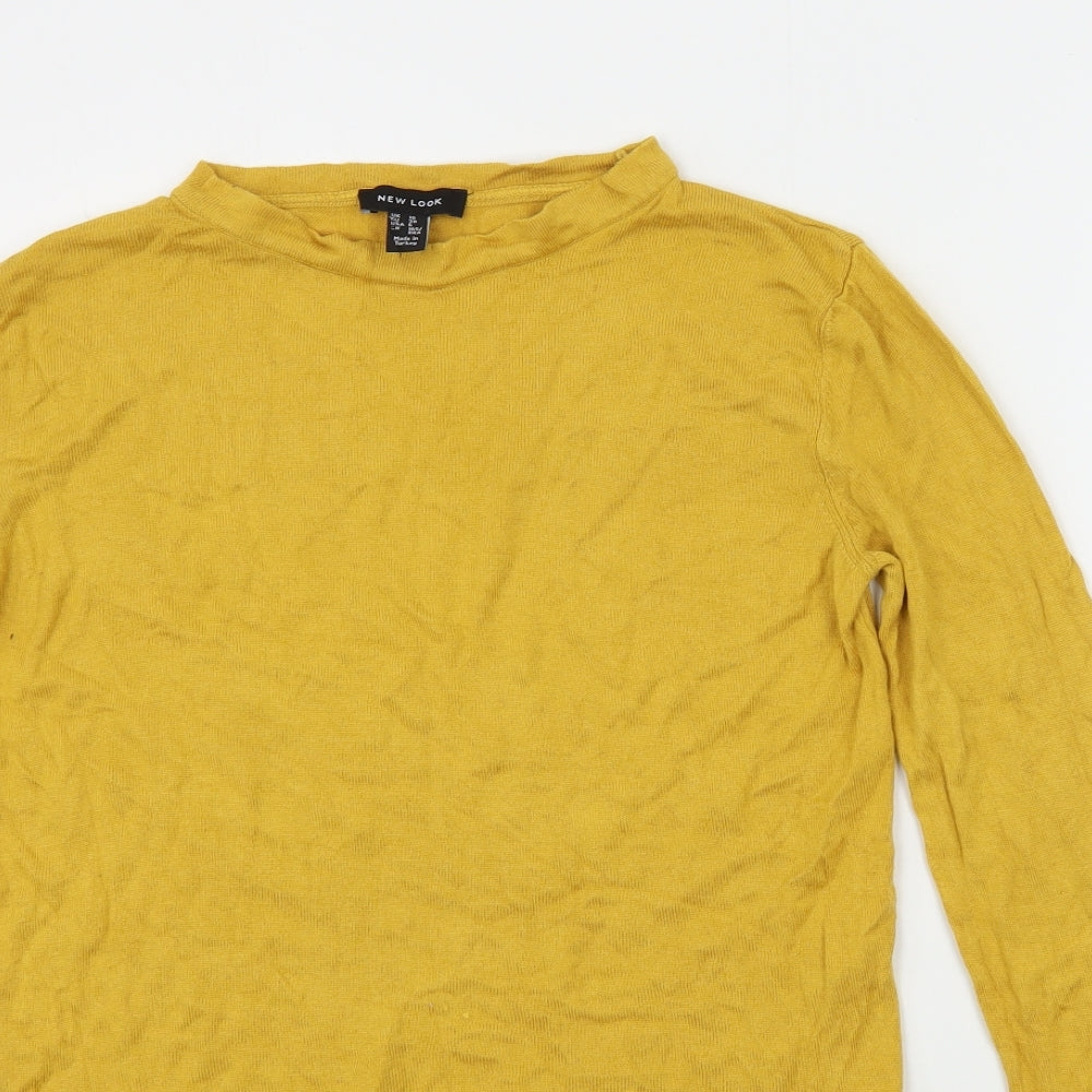 Womens UK Size 12 New Look Yellow Pullover Jumper