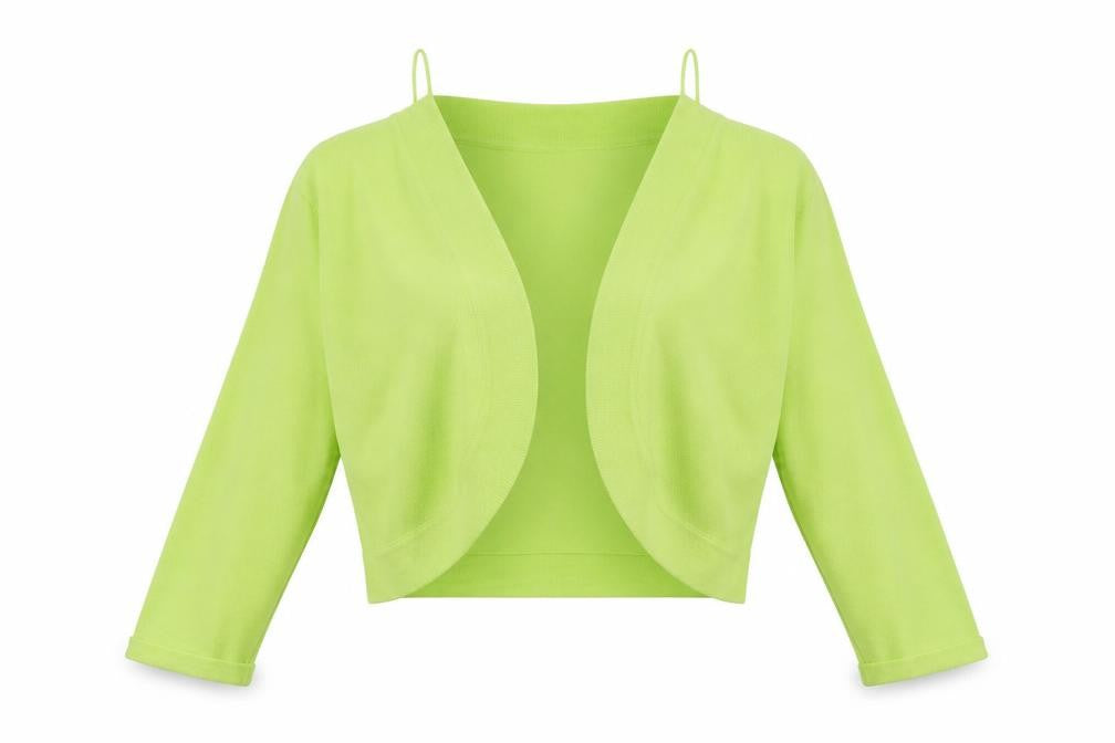 Front view of //text women’s yellow cardigan jumper, size L