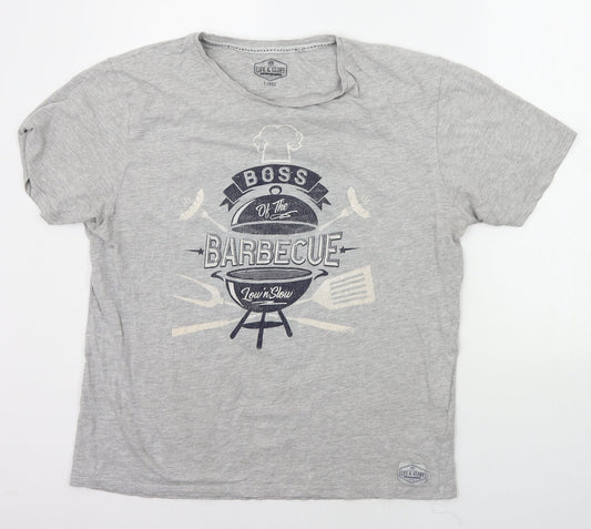 Lee Cooper Mens Grey    T-Shirt Size XL