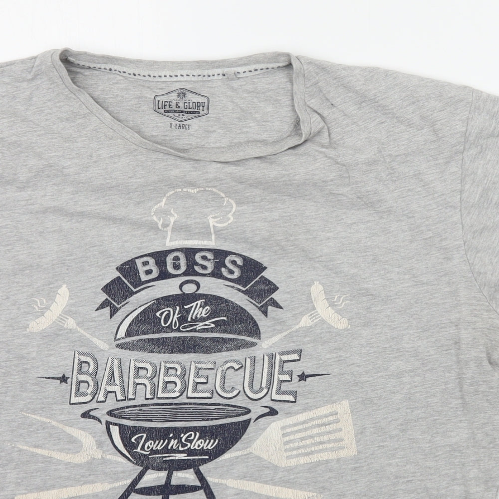 Lee Cooper Mens Grey    T-Shirt Size XL