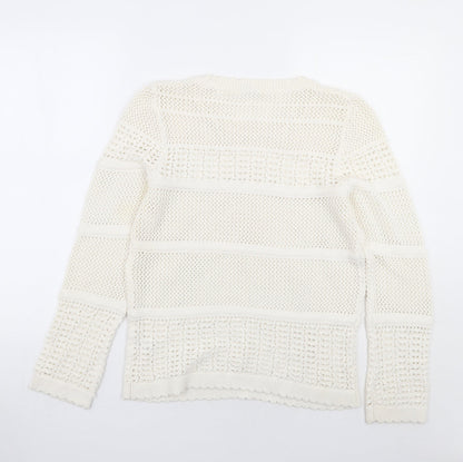 TU Womens White   Pullover Jumper Size 14