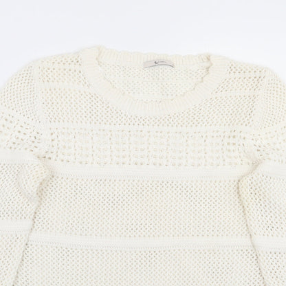 TU Womens White   Pullover Jumper Size 14