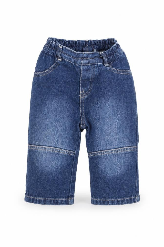 Front view of Zip Zap Baby Blue Capri Jeans, size 3-6, Months