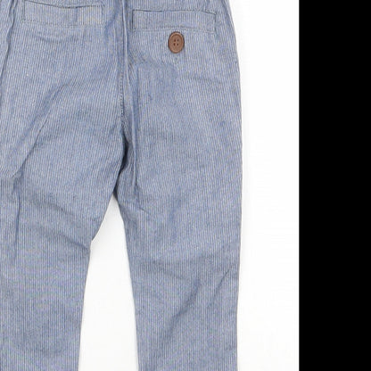 NEXT Boys Blue Striped  Capri Trousers Size 3-6 Months