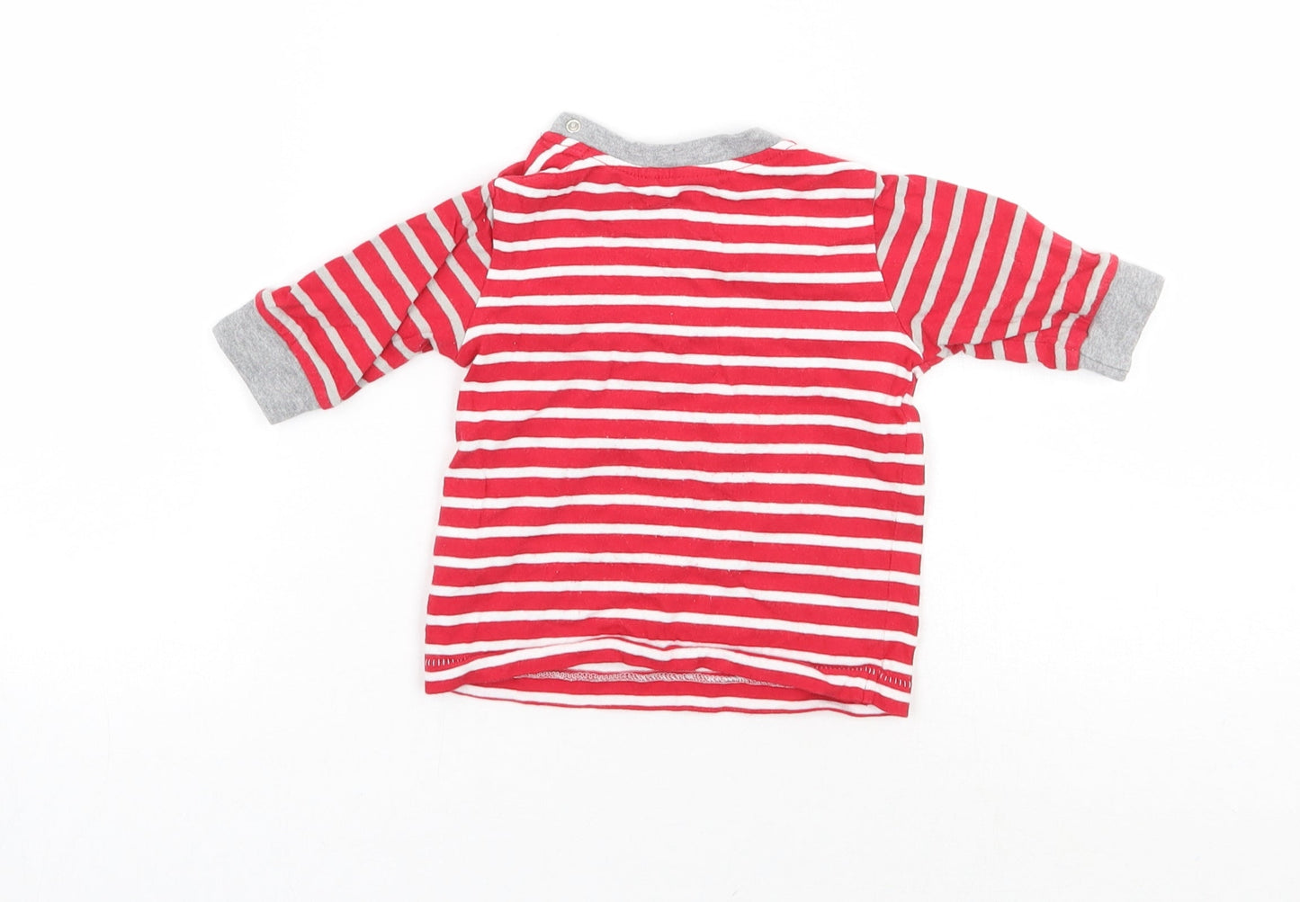 NEXT Boys Red Striped  Basic T-Shirt Size 0-3 Months