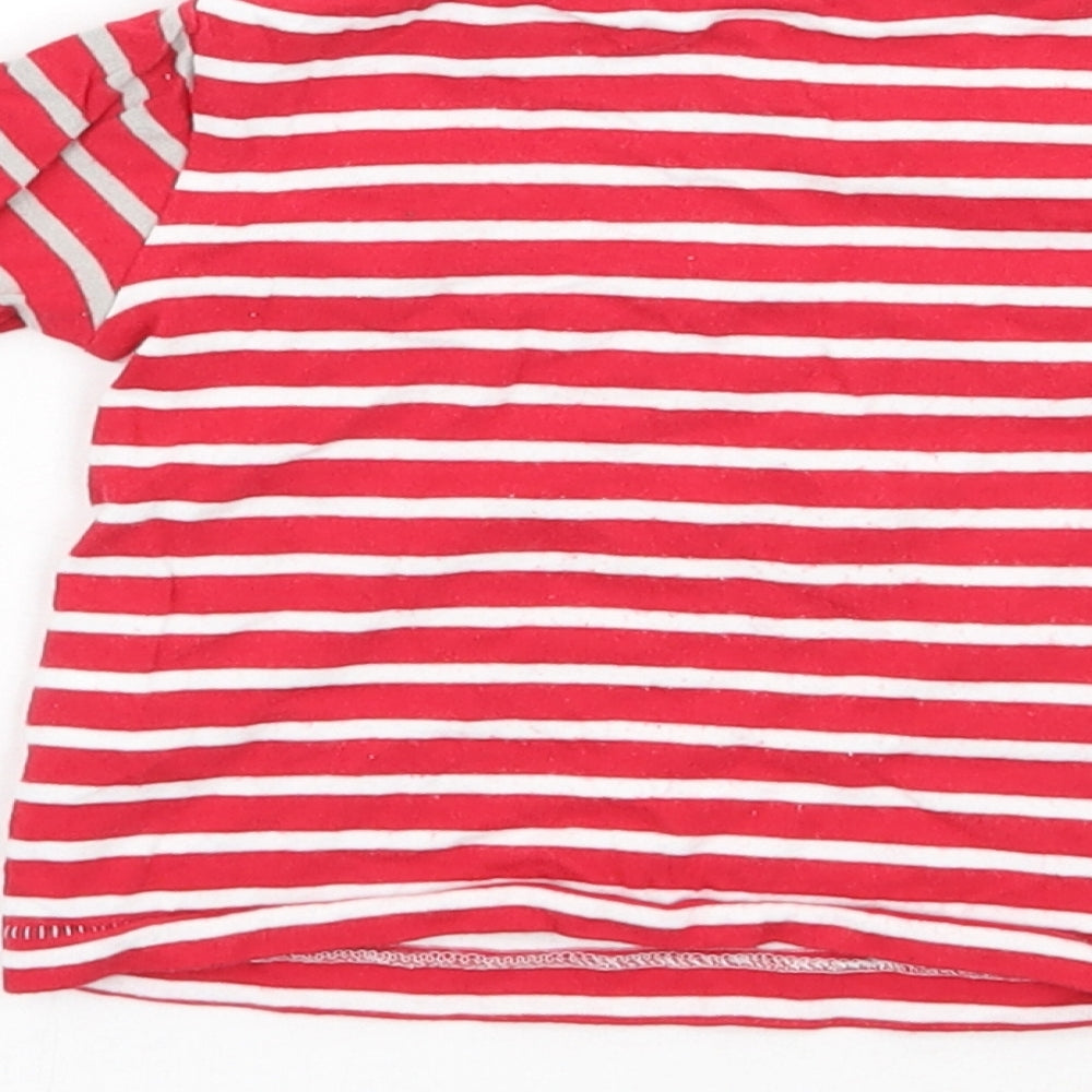 NEXT Boys Red Striped  Basic T-Shirt Size 0-3 Months
