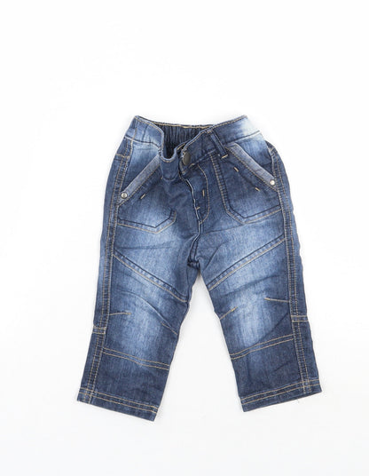 F&F Boys Beige   Capri Jeans Size 6-9 Months