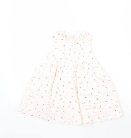 Mini Club Girls White Floral  A-Line  Size 9-12 Months