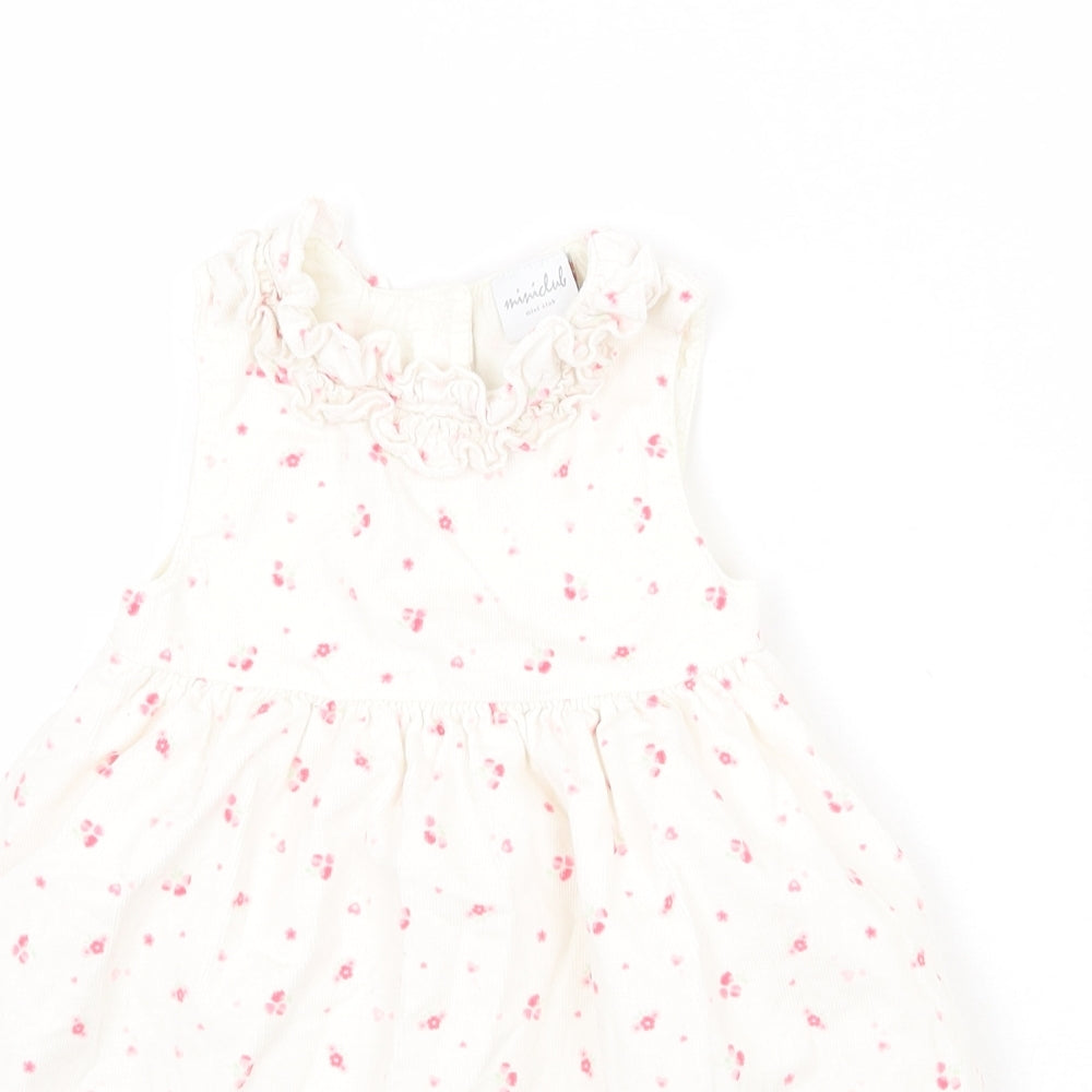 Mini Club Girls White Floral  A-Line  Size 9-12 Months