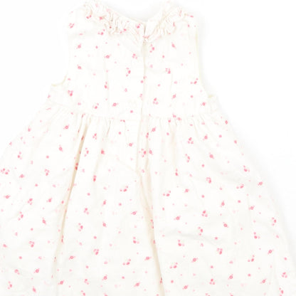 Mini Club Girls White Floral  A-Line  Size 9-12 Months