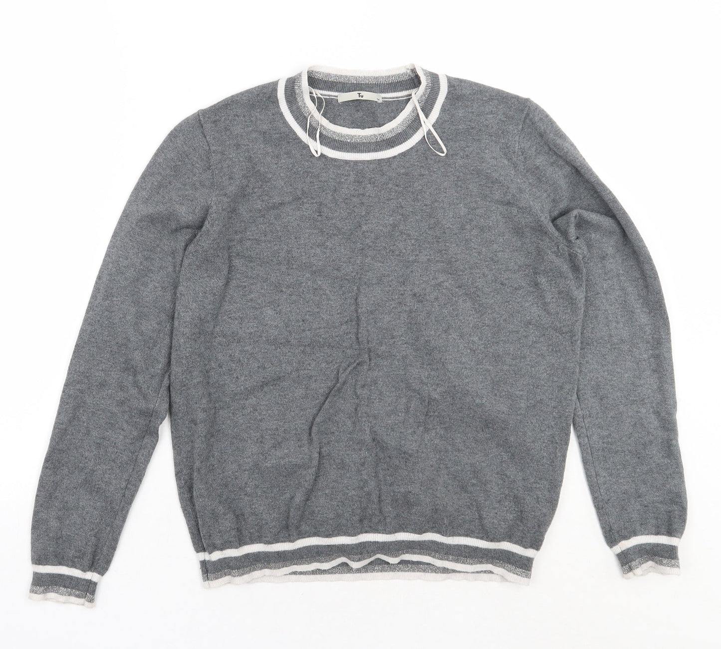 TU Womens Grey   Pullover Jumper Size 14