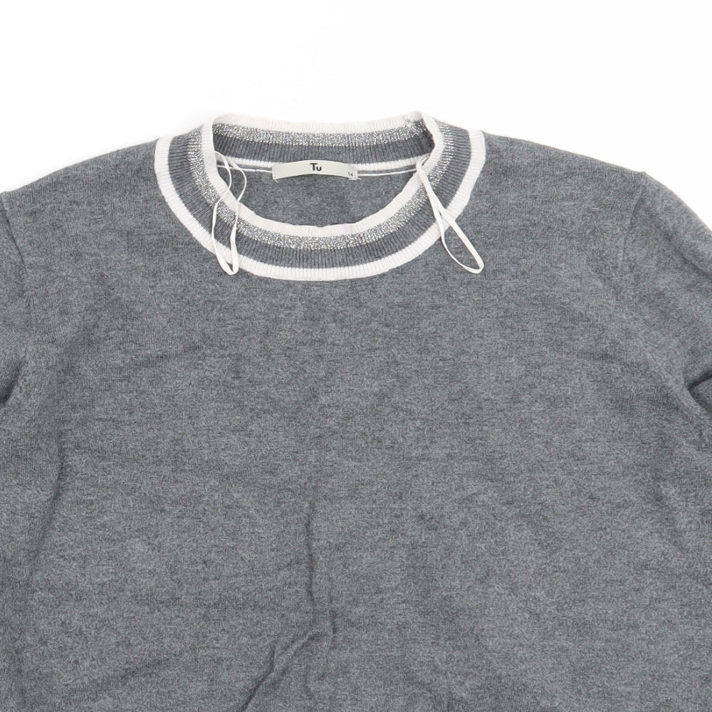TU Womens Grey   Pullover Jumper Size 14