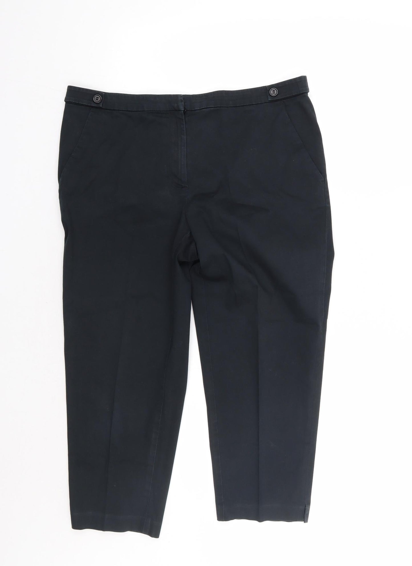 TU Womens Black   Trousers  Size 14 L22 in