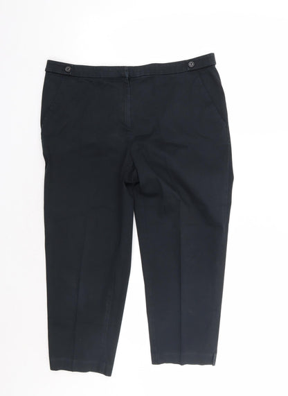 TU Womens Black   Trousers  Size 14 L22 in