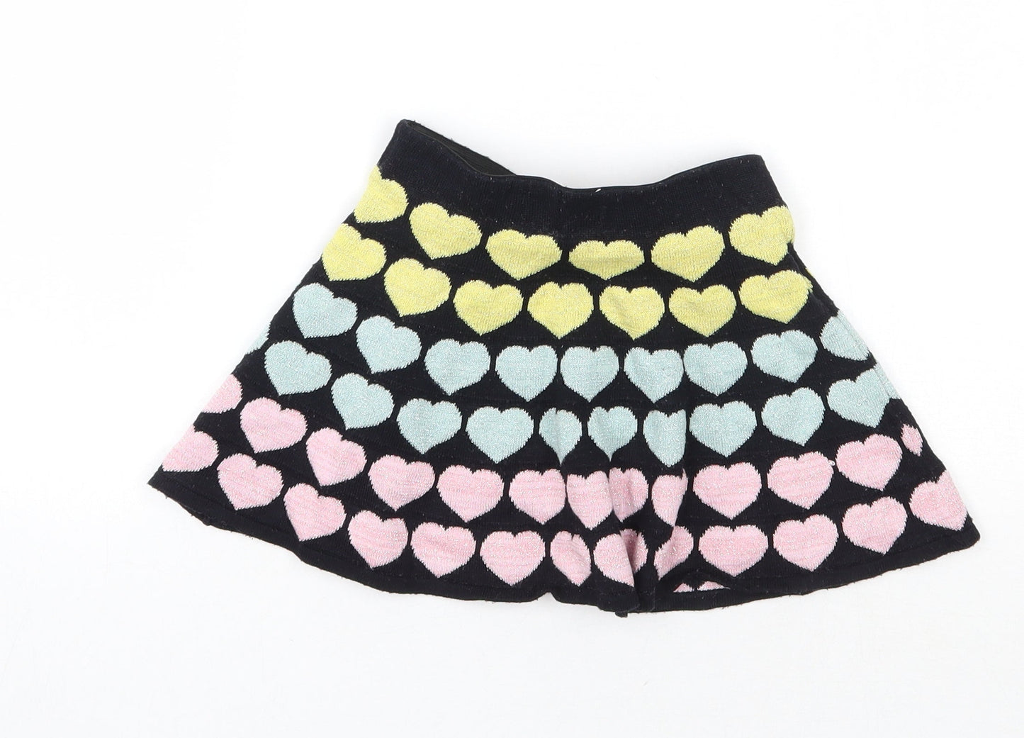 H&M Girls Black Geometric  A-Line Skirt Size 18 Months