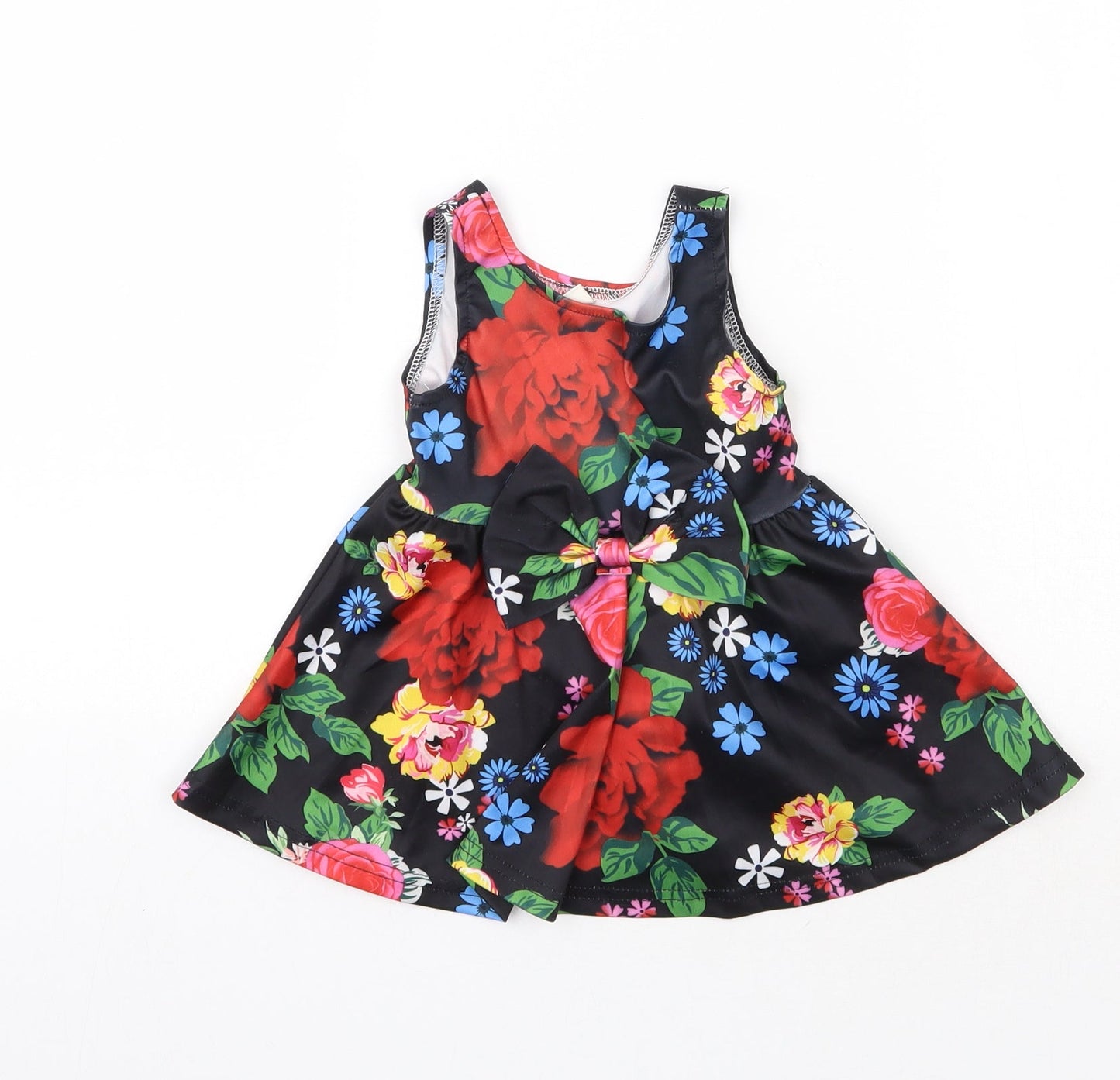 Prewoen Girls Black Floral  A-Line  Size 12 Months