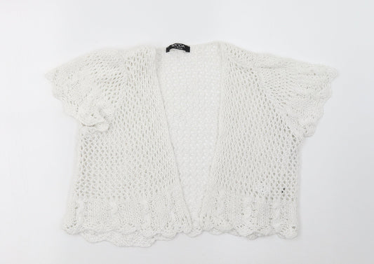 George Womens White   Cardigan Jumper Size 12
