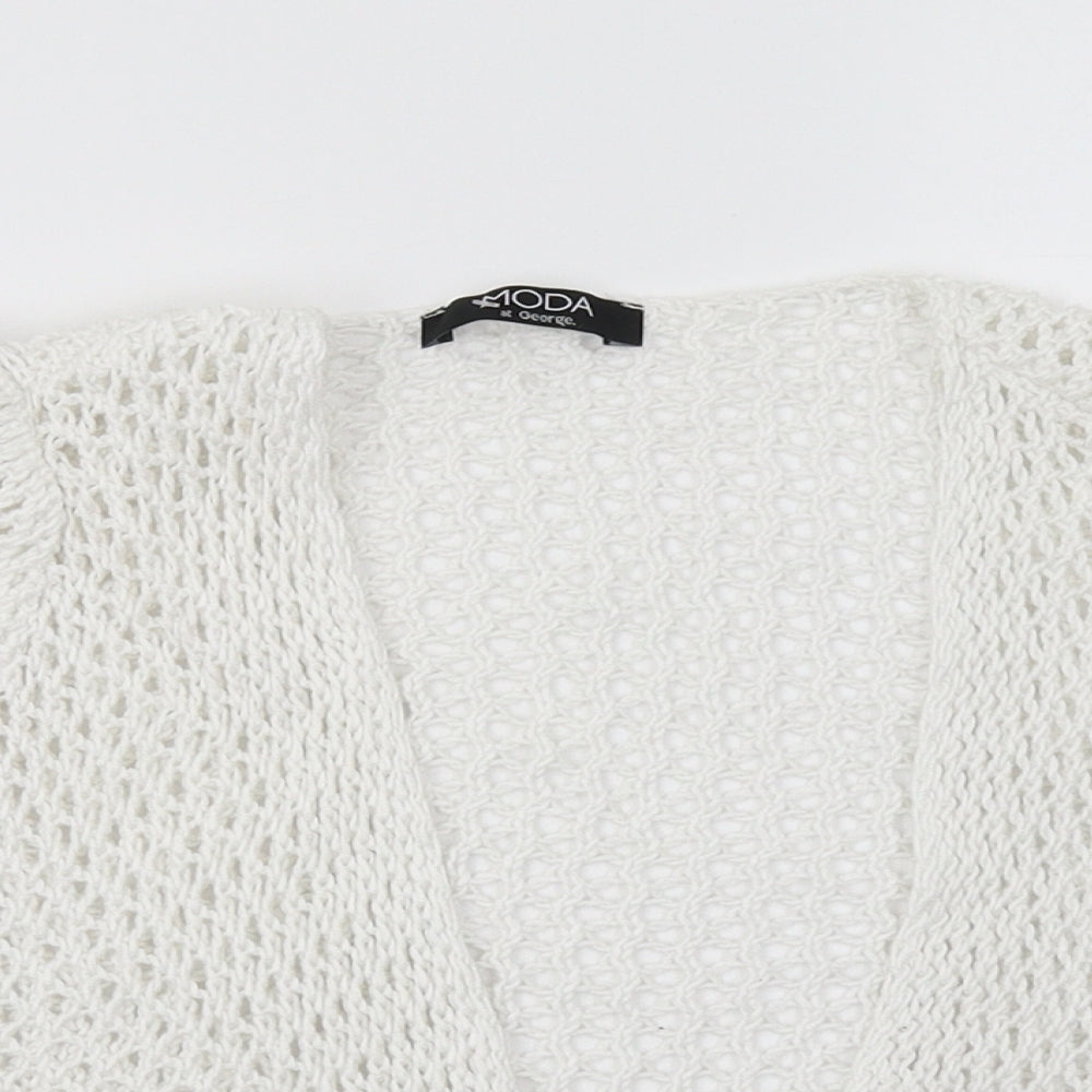 George Womens White   Cardigan Jumper Size 12